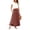 Wine, variant on Women's Retro Boho Summer Long Skirt, Comfy Smocked High Waisted Maxi Skirts, Casual Chic Flowy Skirt for Beach Holiday Travel