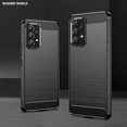 thumbnail image 4 of Samsung A53 5G case,Galaxy A53 5G case,with HD Screen Protector, Fashion Shock-Absorption Flexible TPU Bumper Soft Rubber Protective Case Cove for Samsung Galaxy A53 5G (Black Brushed TPU), 4 of 8