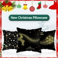 thumbnail image 3 of Yidarton Christmas Printing Pattern Pillowcase Christmas Tree Elk Pillow Case Black And White Simple Cushion Cover, 3 of 6
