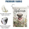 thumbnail image 2 of Spring Summer Flower Garden Flag Pug Outdoor Flag Floral Dog Garden Flags for Outside Small Yard Welcome Flags 12x18 Double Sided, 2 of 7