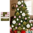 thumbnail image 2 of 72PCS Velvet Christmas Ball Ornaments, 1.2" & 2.4" Flocked Shatterproof Xmas Tree Decor, Multicolor Hanging Balls for Holiday Wedding Party, 2 of 5