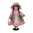 thumbnail image 1 of Muñeca de porcelana de 15,75'' Muñeca de porcelana vestida Muñeca de cerámica hecha a mano Rosa, 1 of 9