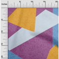 thumbnail image 2 of oneOone Viscose Jersey Purple Fabric Geometric Abstract Random Shapes Sewing Material Print Fabric By The Yard 60 Inch Wide, 2 of 4