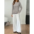 thumbnail image 5 of Women's Crewneck Sweater Khaki M, 5 of 9