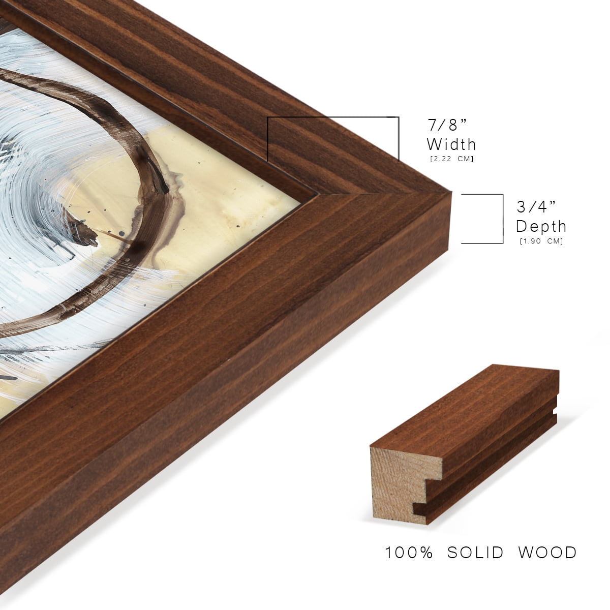 Winding Around I - Framed Print w/glass - Chestnut