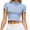 0630S*Light Blue, variant on Womens Cropped Tennis Workout T Shirts Summer Quarter Zip Slim Yoga Tops Trendy Short Sleeve Running Gym Fitness Tees 0630S*Light Yellow S