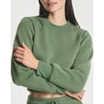 thumbnail image 3 of Real Essentials 3 Pack: Women's Fleece Cropped Sweatshirt - Long Sleeve Crew Neck Crop Top (Available in Plus Size), 3 of 6