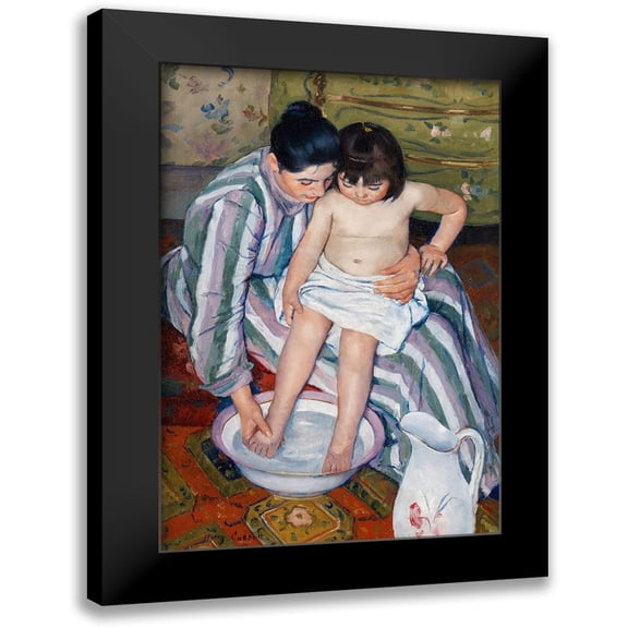 Cassatt, Mary 11x14 Black Modern Framed Museum Art Print Titled - The Childs Bath