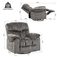 thumbnail image 6 of Swivel Rocker Recliner, Legahome 360° Glider Rocking Nursery Recliners, Manual Recliner Chair with Massage and Heat, Home Theater Recliner with Cup Holder, 22.8in Wide Seat, Gray, 6 of 10