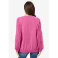 thumbnail image 2 of Roaman's Women's Plus Size Pullover Sweater With Cutout Detail, 2 of 6