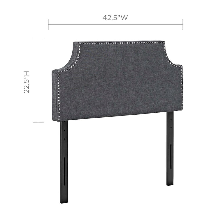 Modway Laura Twin Upholstered Fabric Headboard, Gray photo 5