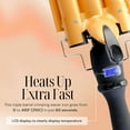 thumbnail image 5 of Morfone 3 Jumbo Barrel Curling Iron Wand 22mm Hair Waver Temperature Adjustable Ceramic Big Waves Hair Crimper (Yellow), 5 of 8