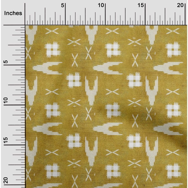 oneOone Cotton Poplin Fabric Arrow Sign & Check Kasuri Fabric Prints By Yard 56 Inch Wide