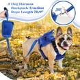 thumbnail image 5 of Dog Backpack Harness, Cute Dog Harness with Leash, Dog Harness with Backpack, No Pull Dog Saddle Bag Puppy Vest, Mesh ~ Self Bag with D-Ring, Dog Hiking Backpack for Small Medium Dogs S, 5 of 14
