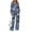 Blue Floral, variant on CHAQLIN Sunflower Pattern Tracksuits, Drawstring Sweatsuits with Loose Fit Pullover Design Jogger Sets for Fall Jogging