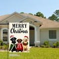 thumbnail image 2 of JOOCAR Merry Christmas Dogs Garden Flag for Winter Christmas Home Outdoor Garden Yard Door Decor 12x18 inch, 2 of 5