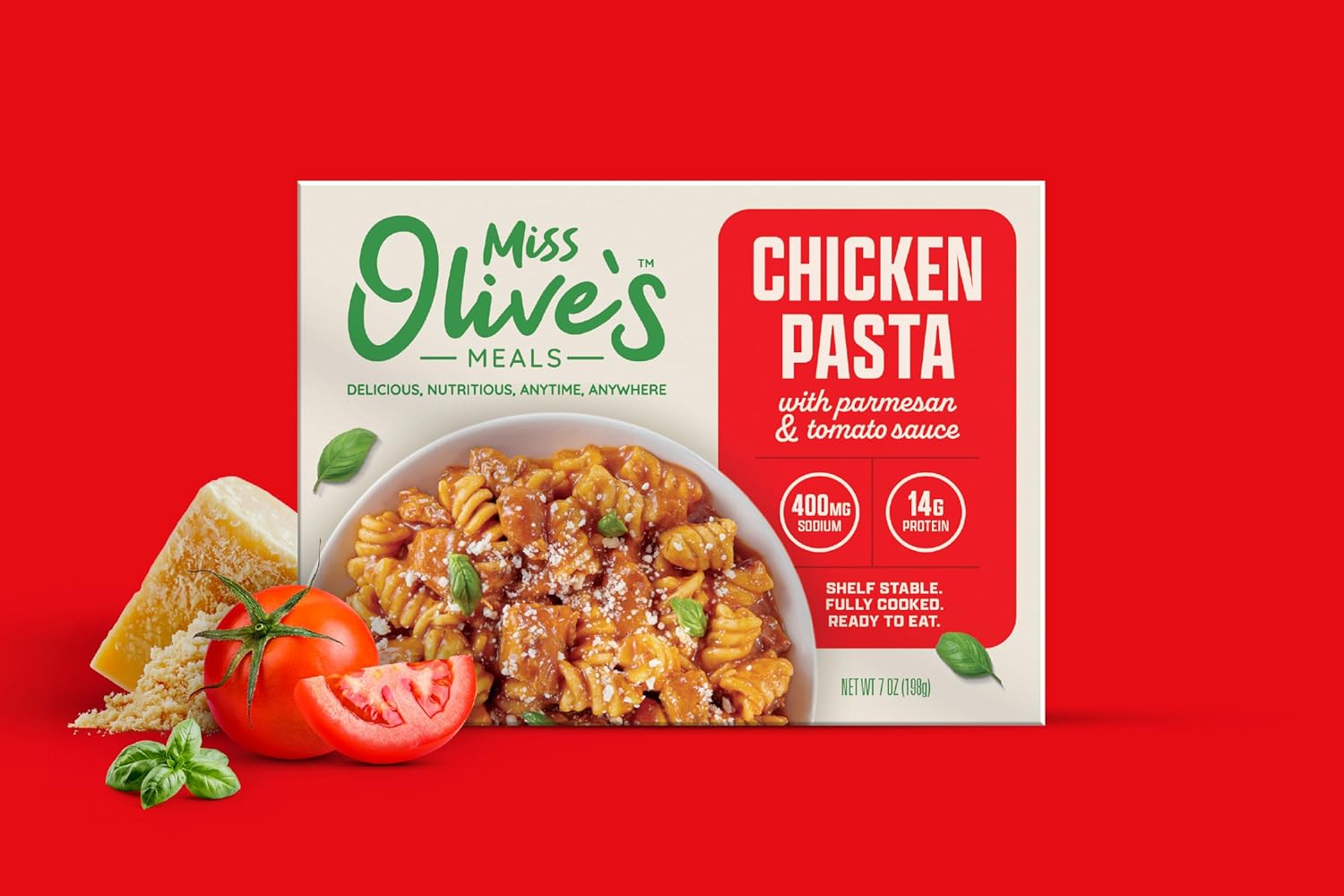 Miss Olive’s Chicken Pasta Parmesan Ready Meal – 6 Pack (6/9.3 oz Trays) | K-12 Microwaveable Entrée | Heat & Serve Chicken Pasta in Savory Tomato Parmesan Sauce for Quick Lunches & Busy Families