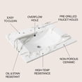 thumbnail image 5 of JONATHAN Y Ancillary 3-Hole 24 in. W x 18.25 in. D Classic Contemporary Rectangular Ceramic Single Sink Basin Vanity Top, White Marble Effect, 5 of 8