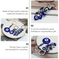 thumbnail image 2 of Llavero con colgante de diablo turco de ojos azules y cuentas azules, 2 of 8