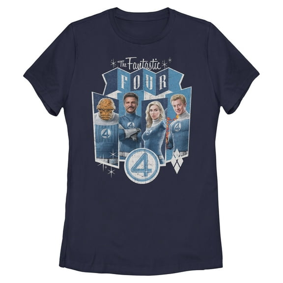 Womens The Fantastic Four: First Steps Retro First Family Panels T Shirt