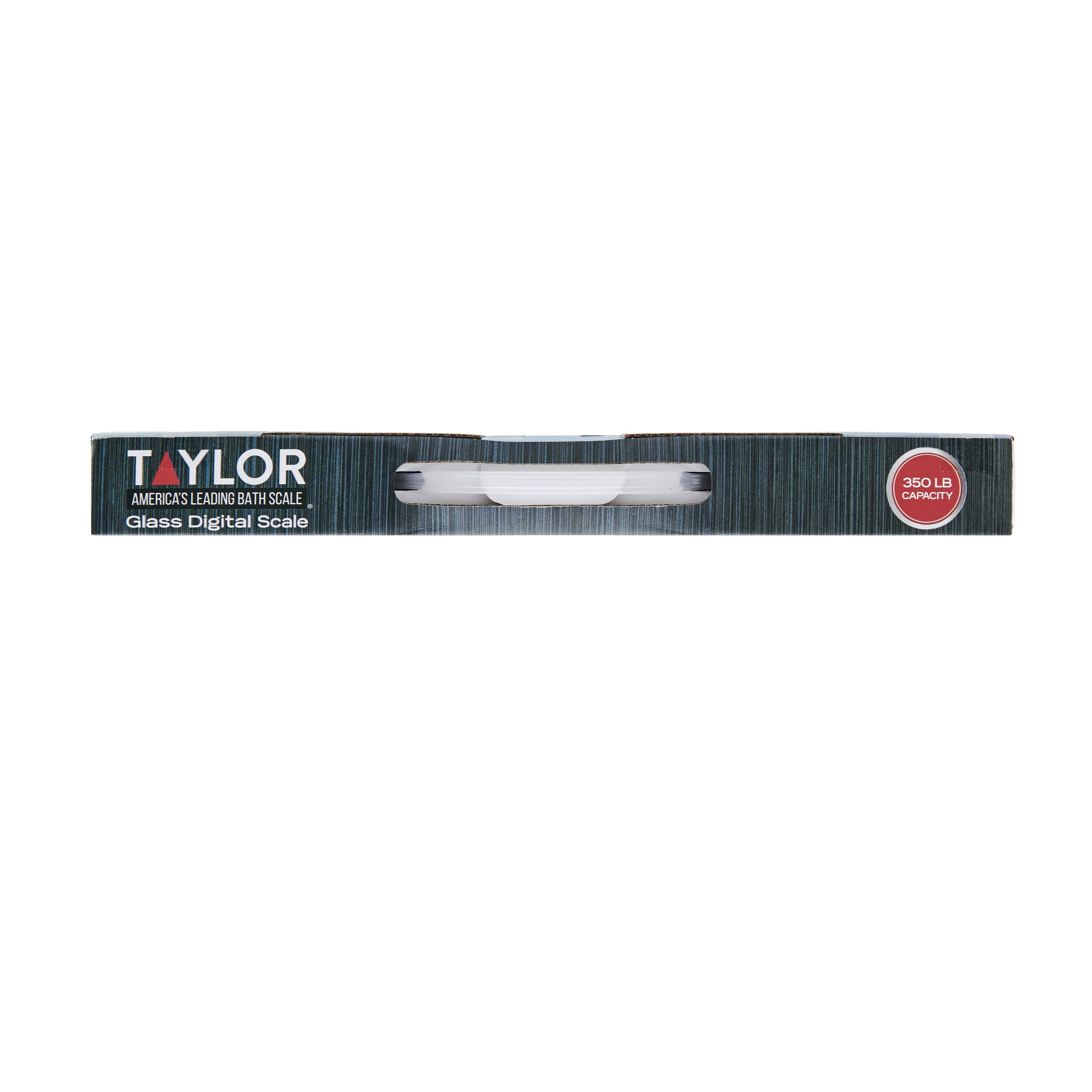 Taylor Digital Glass Body Weight Scale Silver and Clear