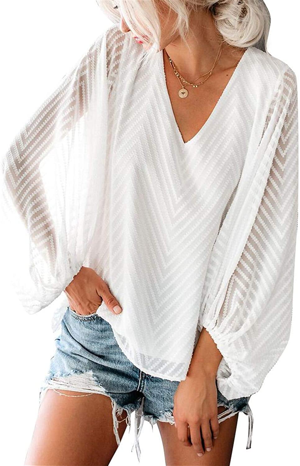 Blouse for Women Balloon Sleeve 