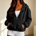 thumbnail image 2 of SRZYMJ Womens Quarter Zip Pullover Casual Long Sleeve Sweatshirts Half Zip Hoodie, 2 of 5
