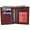 Burgundy, variant on Genuine Leather Tall Bifold Card ID Holder Wallet 739 CF