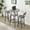 Gray, variant on GNIXUU 3-Piece Breakfast Bar Table Set for 2, Small Round Bistro Pub Counter Height Table & PU Upholstered Stools Chairs with Backrest for Dining Kitchen, Gray