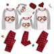 thumbnail image 1 of Pijamas familiares navideños a juego, conjuntos de pijamas a cuadros blancos y negros, gafas de sol, Navidad en julio, 1 of 4