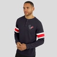 thumbnail image 4 of Men's Darius Rucker Collection by Fanatics Navy Houston Texans Waffle-Knit Raglan Long Sleeve Henley T-Shirt, 4 of 6