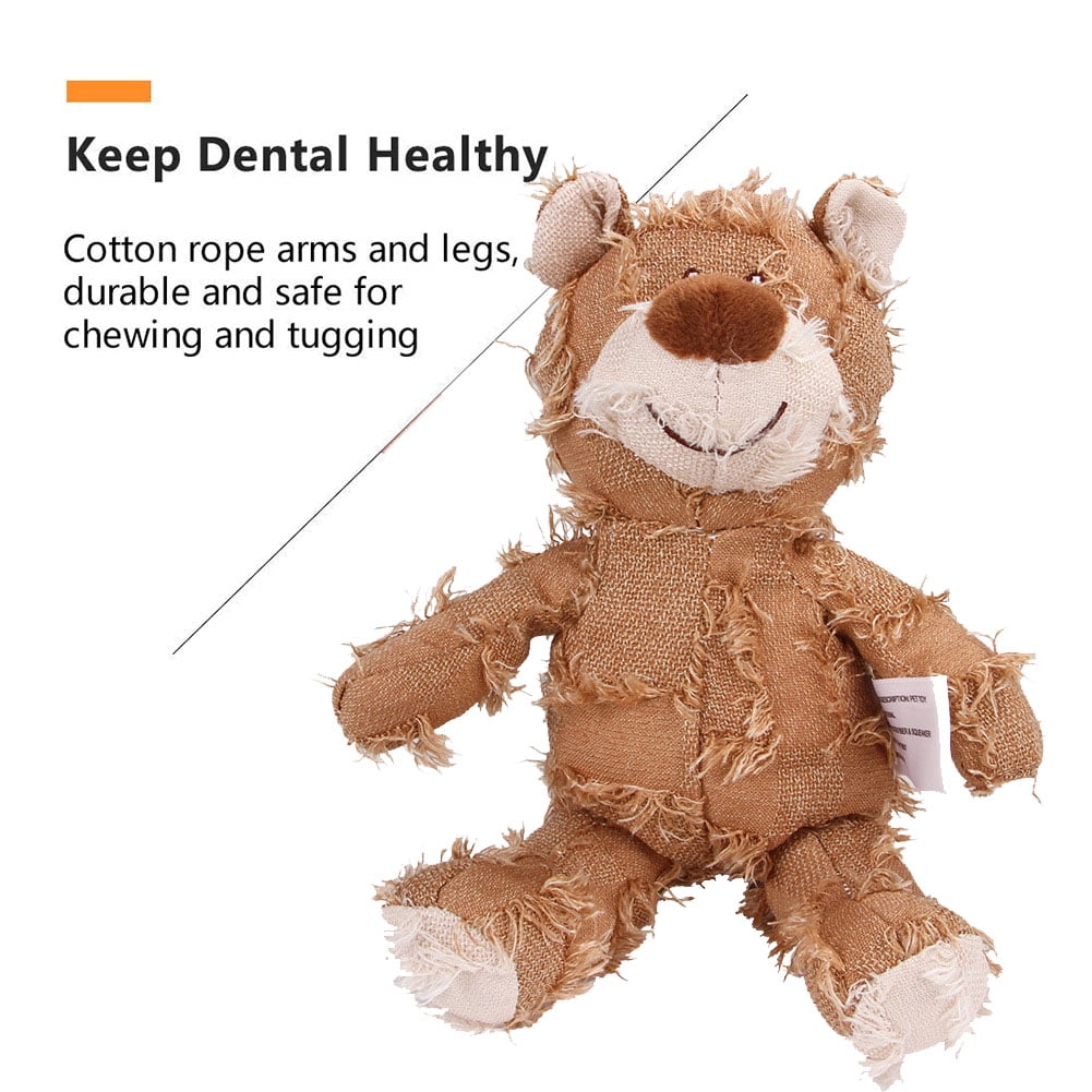 Kepooman Dog Chew Toy for Teething Chewing and Playtime, No Stuffing Plush Animal Dog Squeaky Toy, Single, Brown Kepooman Dog Chew Toy for Teething Chewing and Playtime, No Stuffing Plush Animal Dog Squeaky Toy, Single, Brown