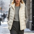 thumbnail image 3 of Women's Cropped Puffer Vest winter Lightweight Quilted Jacket Vest Sleeveless Stand Collar Zipper Coats with Pockets, 3 of 7