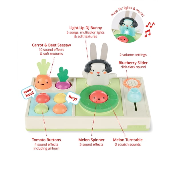 Skip Hop Farmstand Let The Beet Drop DJ Set Baby Musical Toy, 6m+