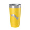 thumbnail image 1 of Lake Fryer Map Tumbler Travel Mug Insulated Laser Engraved Coffee Cup Texas 20 oz Yellow, 1 of 1