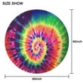 thumbnail image 6 of Colorful Tie Dye Pattern Round Tablecloth 60"x60",Wrinkle Wipeable Table Cloth for Kitchen Dining Room Picnic Patio Party, 6 of 6