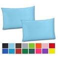 thumbnail image 2 of Gilbin 100% Cotton/Percale 210 Thread Count Pillow Cases Set of 2 Standard Soft Blue Home Cotton Pillow Cover for Sleeping-Bedroom Pillowcases, 2 of 4