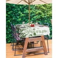 thumbnail image 3 of nqOlkjepod Green Floral Outdoor Tablecloth with Umbrella Hole & Zipper, Spring Flowers Herb Silhouette Farmhouse Rectangle Table Cover 60x84 Inch, Dining Waterproof Table Cloth Protector for Patio, 3 of 7