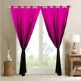 thumbnail image 4 of Pink Black 30%-50% Blackout Curtains Abstract Gradient Stripes Curtains & Drapes,Vintage Ombre Art Striped Lines Geometric Window Curtains,Stripe Modern Curtains 52"Wx63"L, 4 of 5
