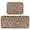 Brown Leopard Print Pattern, variant on 2-Piece Kitchen Mat Set Non Slip Washable Floor Mats Decorative Rugs for Kitchen Sink Laundry Cow Skull and Moon Pattern
