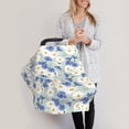 thumbnail image 3 of Fotbe Daisies Flowers Pattern Car Seat Covers for Babies, Nursing Breastfeeding Cover Infant Carseat Canopy, Soft Stretchy Carrier Cover, 3 of 9