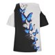thumbnail image 5 of Puntoco, camiseta Sexy de verano para mujer, jersey con hombros descubiertos, blusa con cuello en V, tops estampados de manga corta Puntoco Puntoco-1718, 5 of 9