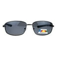 thumbnail image 2 of SA106 Antiglare Polarized Lens Mens Metal Warp Sport Sunglasses Gunmetal, 2 of 4