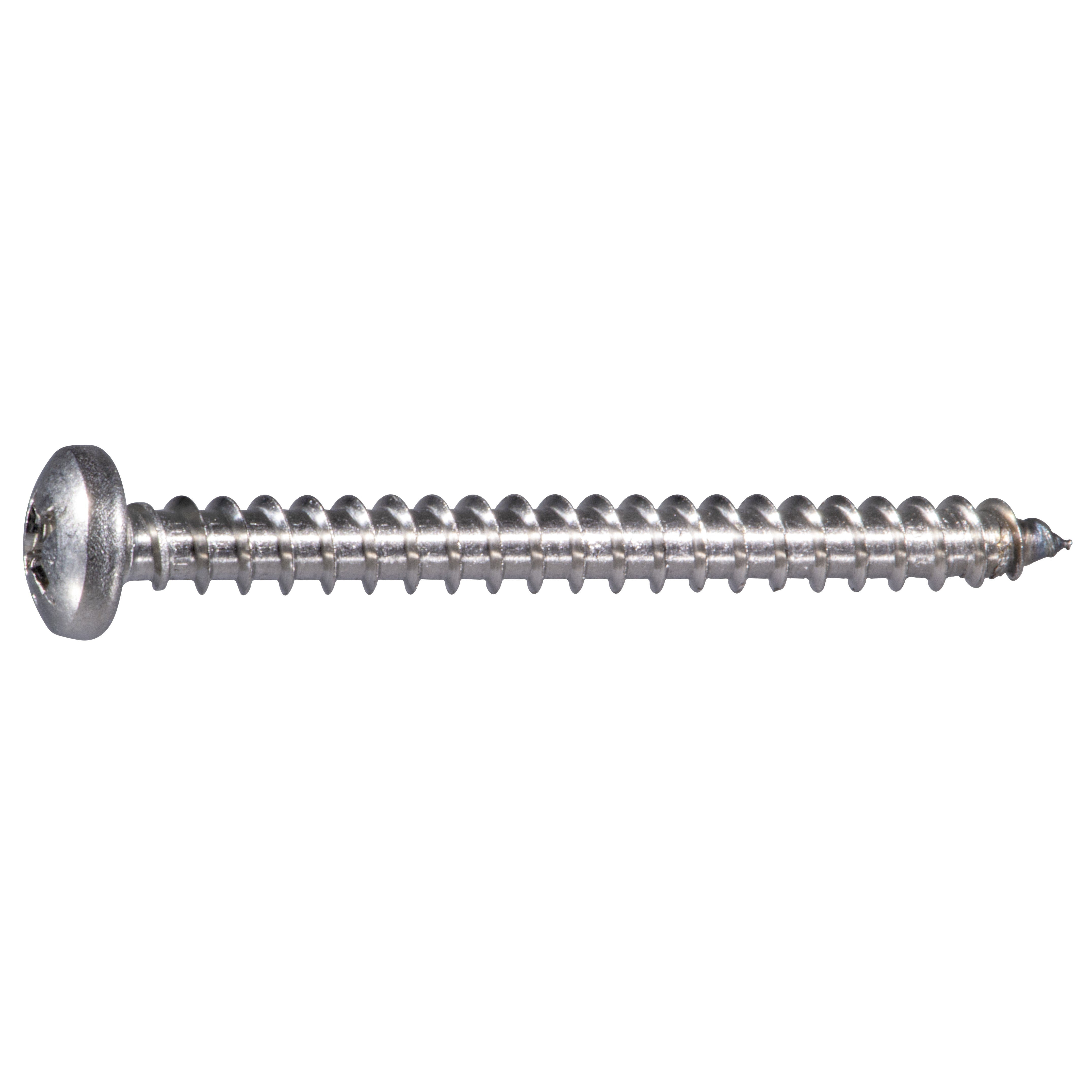 Viti Lamiera Testa Tonda Acciaio Inox 316 – #10 X 1 Pollice, Confezione Da 25, Marine Grade