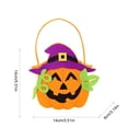 thumbnail image 2 of Gqtwoy Halloween Felts Candy Bucket, Multi Cartoon Design, Handheld Goodie Bag, Reusable Storage Tote for Halloween Parties, Festive Event Accessory, 2 of 6
