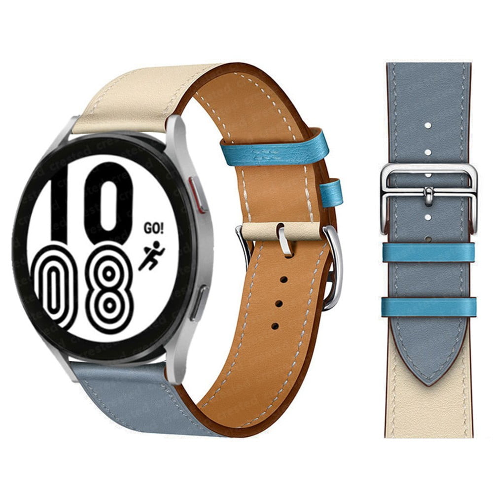 YuiYuKa 20mm 22mm Leather Band For Samsung Galaxy Watch 5/5 Pro/4/4