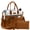 Beige&Brown, variant on 2PCS Women's Large Canvas Tote Bag Set, Multi-Pocket Laptop Shoulder & Crossbody Bag with Zipper and Pouch for Work, Teacher, College, Travel