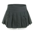 thumbnail image 6 of HZLPFO Skirts Women Tennis Skirt Golf Skorts Athletic High Waisted with Pockets Inner Shorts Sport Workout Pleated Pickleball Grey,M, 6 of 7