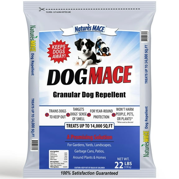 Nature's MACE Dog MACE | No-Dig Dog Repellent, Outdoor Pet Training Tool | 22 lb. Granular Bag | Treats 14,000 Sq.ft