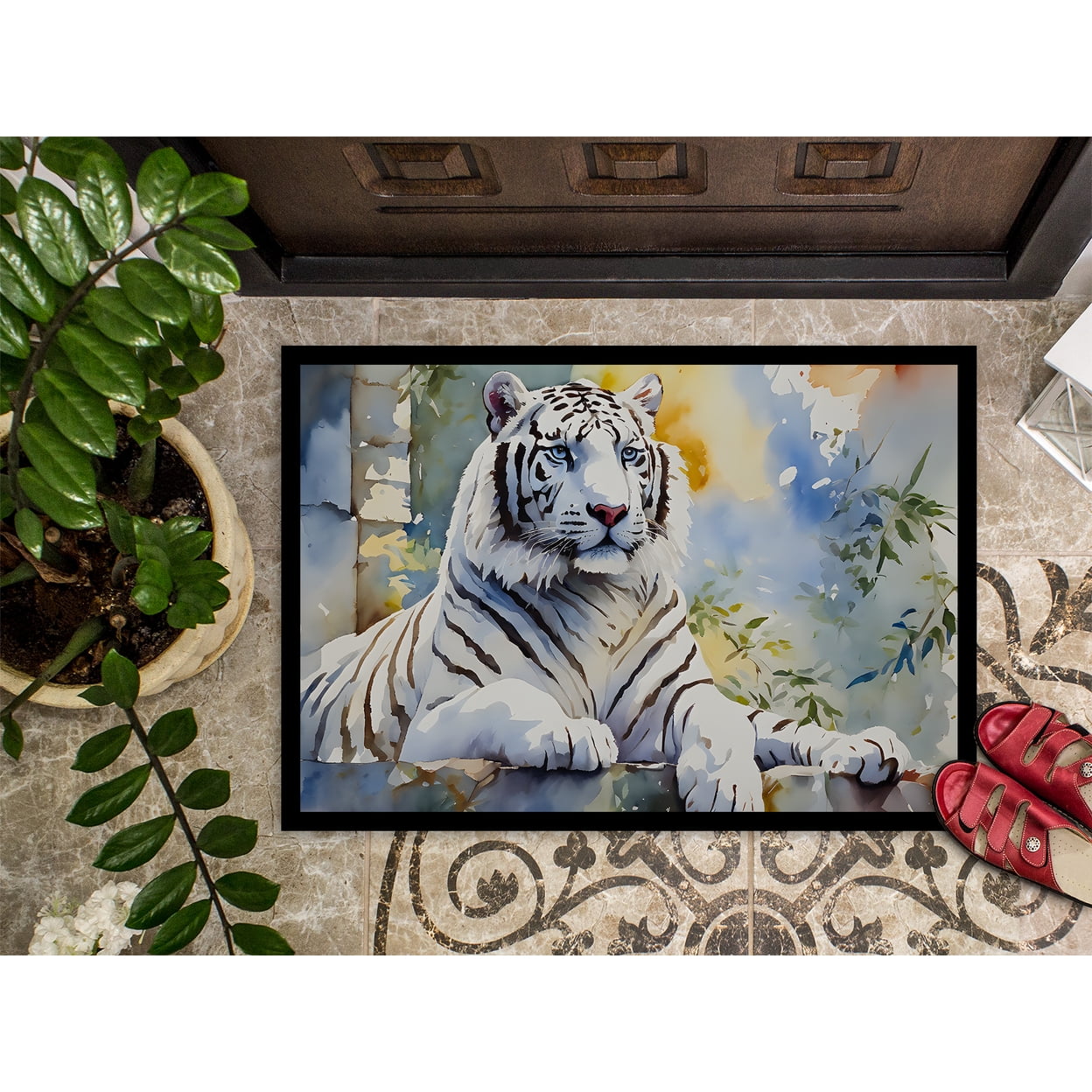 Carolines Treasures DAC3000MAT 0.15 x 18 x 27 in. White Tiger Doormat